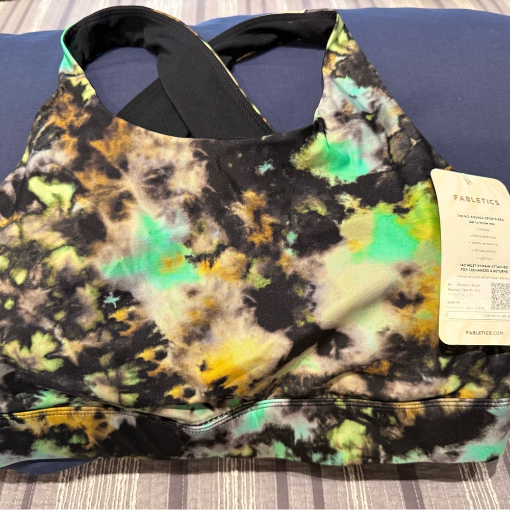 Fabletics No-Bounce High Impact Sports Bra in Tie-Dye